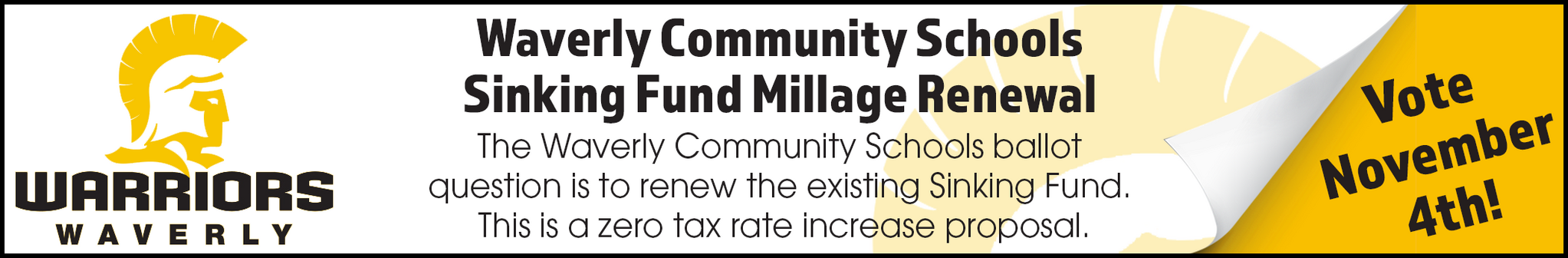 WCS Sinking Fund Millage Renewal Vote November 4th